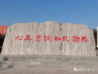 ​南皮一中景观石，在观赏中受教育