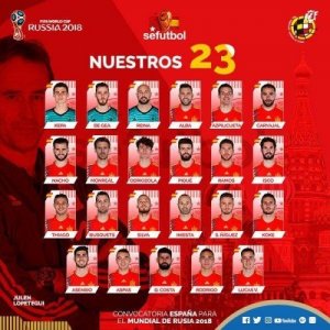 ​2018西班牙世界杯23人大名单 最新国家足球队阵容