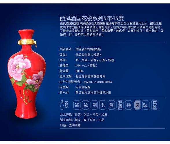 国花瓷西凤酒50年多少钱