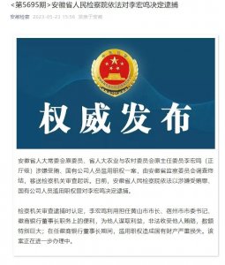 ​李宏鸣被逮捕 曾任徽商