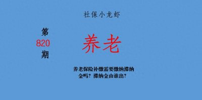 ​养老保险补缴需要缴纳