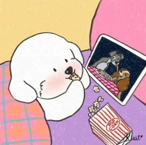 ​小狗狗情侣头像这也太