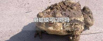 ​癞蛤蟆可以吃吗